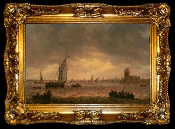 framed  Jan van Goyen Mouth of the Meuse, ta009-2